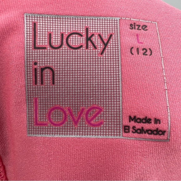 Lucky in Love Patch Stripe Long Sleeves Round Rally Skirt with Top Women - Pink - Picture 8 of 15